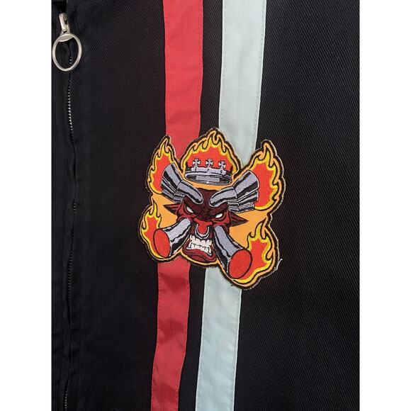VTG monster magnet jacket mens large black Power Trip Detroit made rare 2001 - Picture 5 of 11